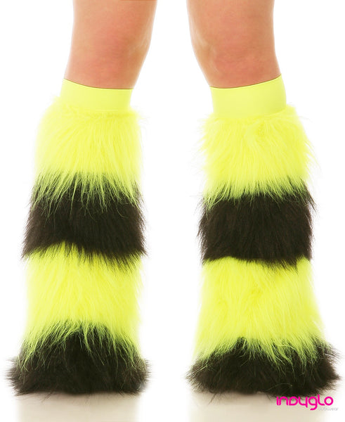 Yellow & Black Quad Fluffies with Yellow Knee Bands