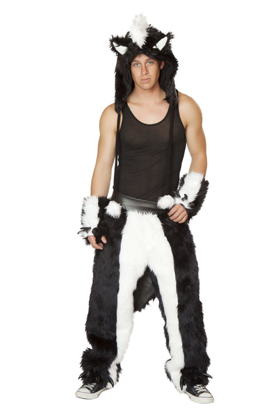 Unisexy Skunk Dancing Chaps Costume Front Male