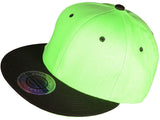 Neon Green/Black Snapback Hat w/ Green Underbill