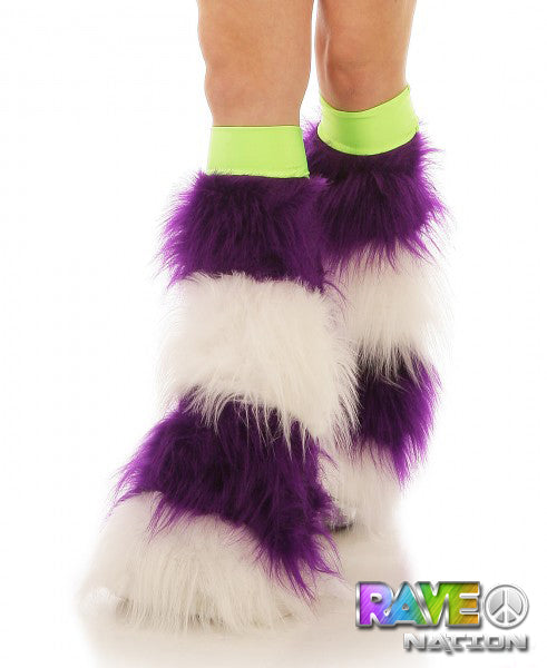 Purple & White Striped Fluffies by Rave-Nation