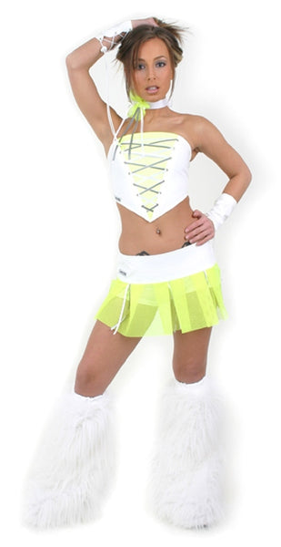 Shock Outfit White and Yellow
