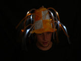 Flashing LED Tentacle Top Hat Orange/White