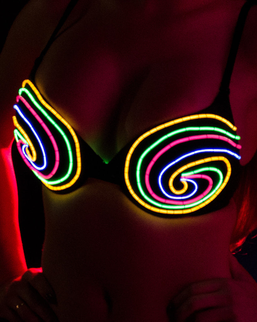  Light Up Bra Cosplay Bras Led Neon Bra for Rave Party Show  Events (Hypnotize) (32A, Hypnotize): Clothing, Shoes & Jewelry