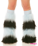 Baby Blue & Black Quad Fluffies with Baby Blue Knee Bands