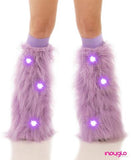 Lilac LED Fluffy Leg Warmers