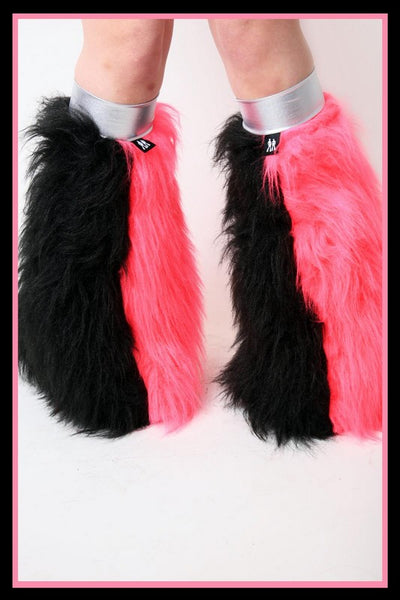 Vertical Black & Pink Fluffies