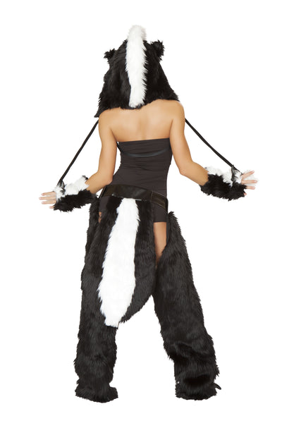Unisexy Skunk Rave Chaps Costume Back