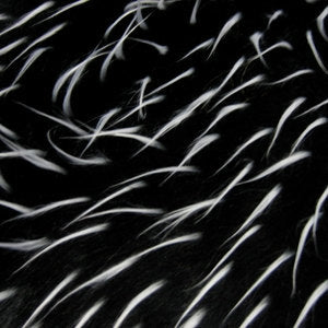 Black Faux Fur with White Spikes