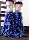 Monster Fur Fluffies in Black/Blue/Purple