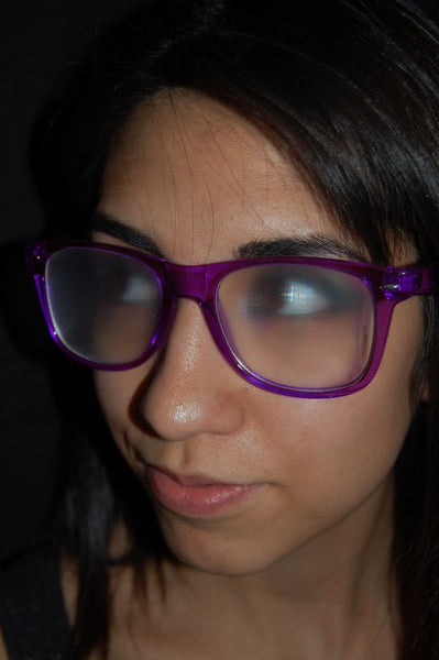 Rainbow Diffraction Vision Glasses- Transparent Purple