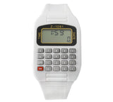 White LED calculator watch