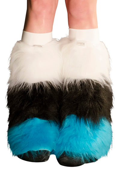White, Black, & Turquoise Fluffies 2