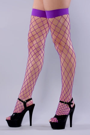 Fishnet Stockings- Purple