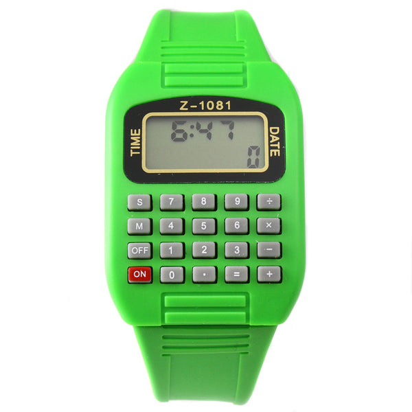 Green LED calculator watch