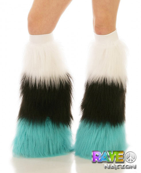White, Black, & Turquoise Fluffies