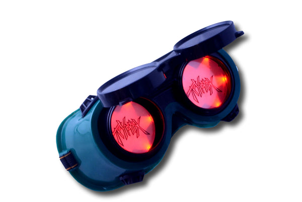 Steampunk Goggles - Green Frame, Non-See Through