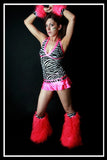 Long Trance Pink Zebra Outfit