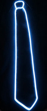 White El Wire Tie with slight blue tint
