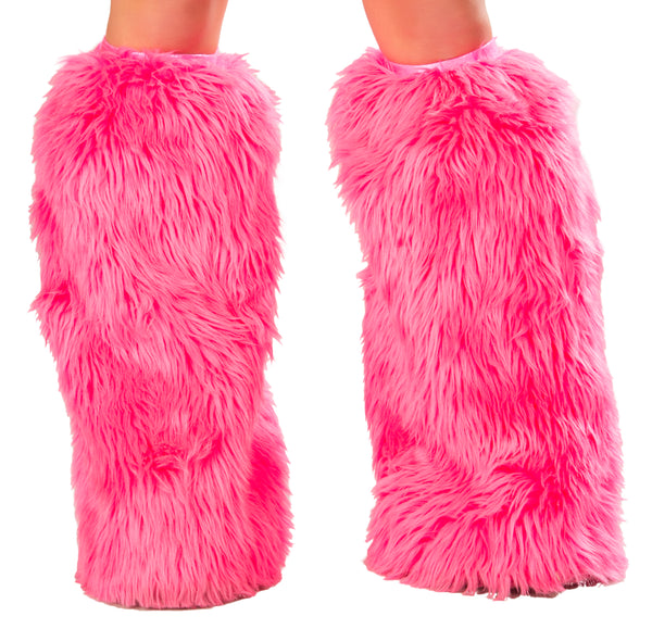 Hot Pink Super Fluffy Legwarmers
