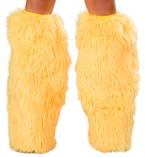 UV Yellow Super Fluffy Legwarmers
