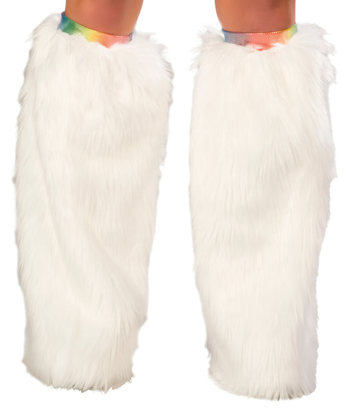 White Super Fluffy Legwarmers