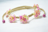 pink and peach rose flower crown