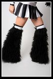 Over The Knee Black & White Fluffies