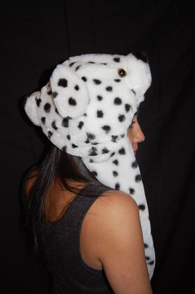 Long Double Sided Animal Hat- Dalmation