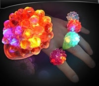 Flashing Light-Up Mini Spiked Jelly Ring
