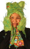 Animal Hood Green fur with Blue Spikes 