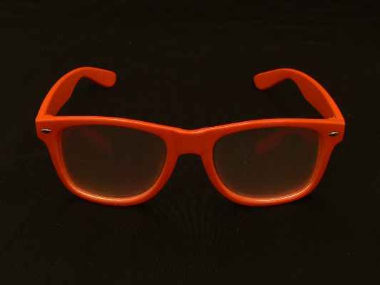 Rainbow Diffraction Vision Glasses Neon Orange