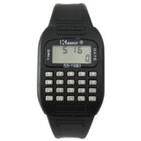 Black LED calculator watch