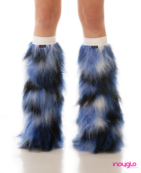 Velocity Fluffy Leg Warmers with White Knee Bands