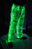 Fiber Optic Light Up Mens Suit - pants lit green