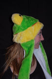 Long Double Sided Animal Hat- Frog