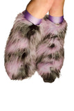 Lilac and Black Leg Warmer Fluffies
