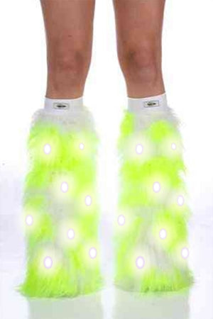 Static LED Furry Boot Covers