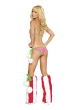Candy Cane Striped Bikini Rave Outfit Back