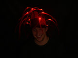 Flashing LED Tentacle Top Hat- Red/Black