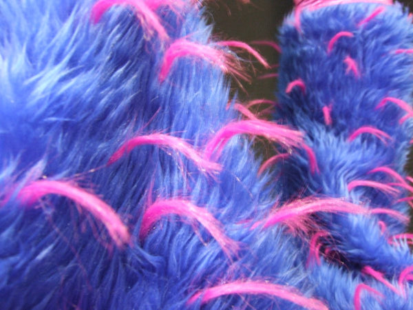 Blue Fur with Pink Spikes