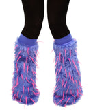 TrYptiX Blue Fur with Pink  Spikes Bootcovers