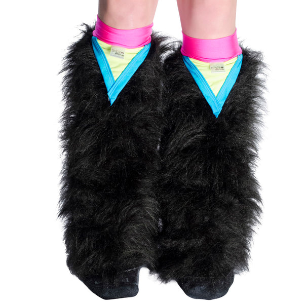 Black Fluffies with Pink Triangle Kneebands