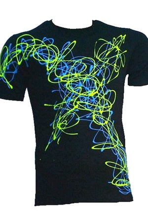 Blue & Yellow Scribble T-shirt
