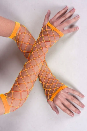 Fish Net Arms- UV Orange