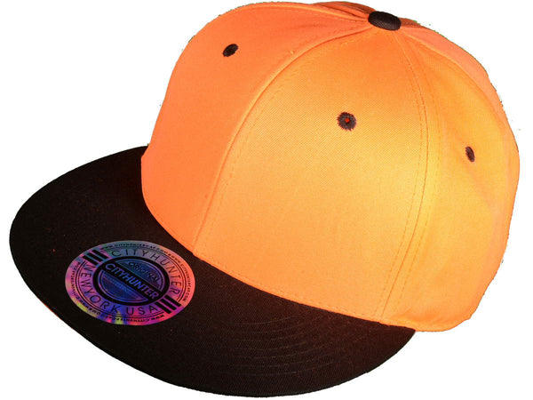 Neon Orange/Black Snapback Hat w/ Orange Underbill