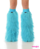 Turquoise Fluffy Legwarmers