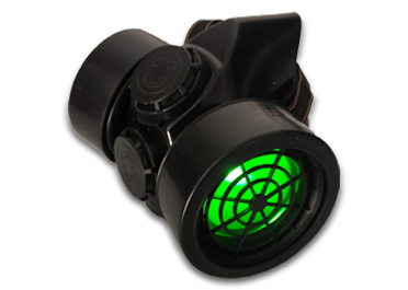 LED Respirator Gas Mask- Double Tank